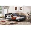 NicBex Twin Size Daybed, Upholstered Day Bed with Headboard and Armrest, Sofa Bed with Support Legs - 2 of 4