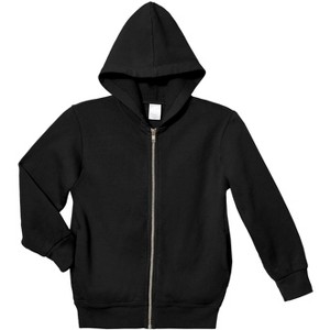 City Threads 100% Cotton Kids Unisex Soft Fleece Zip Hoodie with Inner Pockets - USA-Made - 1 of 4