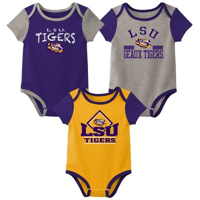 NCAA LSU Tigers Infant Boys' 3pk Bodysuit