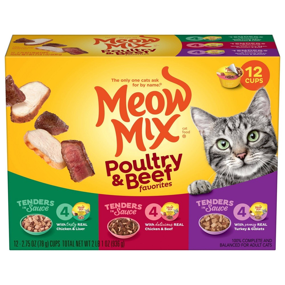 UPC 829274006224 product image for Meow Mix Tender Favorites Liver Turkey Chicken and Beef Flavor Wet Cat Food - 33 | upcitemdb.com