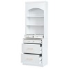PDTEND 83.7 in.H Modern Kitchen Pantry with Faux Marble Top,  5 Storage Drawers and Adjustable Shelf - 2 of 4