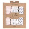 Touched by Nature Baby Girl Organic Cotton Muslin Swaddle Blanket, Pink Elephant, One Size - 2 of 4