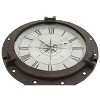 Industrial Metal Round Accent Table Black - Olivia & May: Nautical Style, No Assembly, Glass Top - 4 of 4