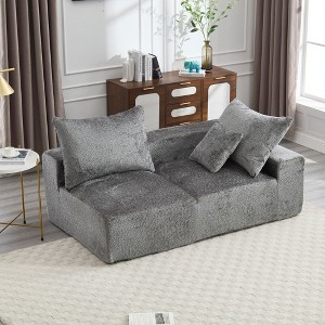 CAVINAS 2-Seat Combination Sofa Exquisite Fabric Upholstered Comfortable Flexible and Changeable Sofa Couch with Pillows - 1 of 4
