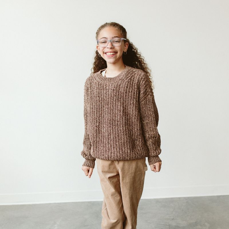 Goumi Toddler Organic Chunky Knit Sweater, 4 of 7