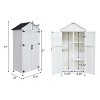 Christopher Knight Home Ileana Outdoor Modern Fir Wood Storage Shed with Double Doors and Shelves - 3 of 4