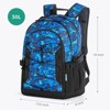 Backpack for Boys, Camo School Backpack for Teen Boys Kids Large Bookbag 18 Inch, Blue - 2 of 4