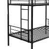NicBex Twin over Twin Bunk Bed Metal Bed Frame with 2 Built-in Ladders and Full Length Guardrail, Space Saving, No Box Spring Required - 4 of 4