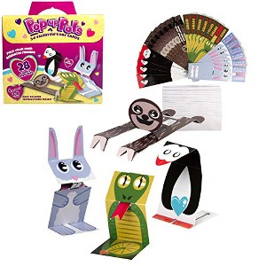 Valentine's Day Pop-Up Pals 3D Animated Cards (28 Pack+Envelopes) - Includes 4 Unique Foldable Animal w Fun Movable Puppet Actions - Make Card Gift - 1 of 4