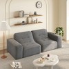 Resenkos 104" Left Chaise Sectional Sofa, Modern Cloud Design with Corduroy Upholstery and Deep Seating, White - 2 of 4