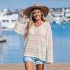 Women's Chic Crochet Knit Beach Cover Up Top - Cupshe - 2 of 4