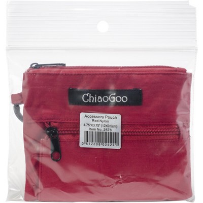 ChiaoGoo Accessory Pouch 4.75"X3.75"-Red Nylon