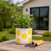Planter and Flower Pot for Home Decor - Modern Planters with Sweet Floral Print for Living Room, Garden, or Patio Decor - 2 of 4