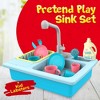 Running Water Play Sink, Pretend Kitchen Sink, and Dishwashing Playset - 2 of 4