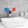 Unique Bargains Acrylic Self-Adhesive Decor Home Wear-resistant Hot/Cold Water Label - 4 of 4