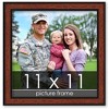PosterPalooza | Square Simple Brown Picture Frame - UV Acrylic, Foam Board Backing, Hanging Hardware - 2 of 4