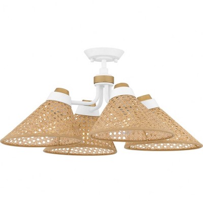 Quoizel Lighting 4 - Light Semi-Flush Mount in  Matte White