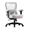 Ergonomic Executive Chair for Heavy Duty People with Wheels, Thick Seat Cushion Chair for Home Sturdy-24.75*22*42.5 inch - 3 of 4