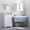 kleankin Modern Floor Bathroom Storage Cabinet Free Standing Cupboard with Drawer and Adjustable Shelf, Entryway Living Room Organizer,White - 2 of 4