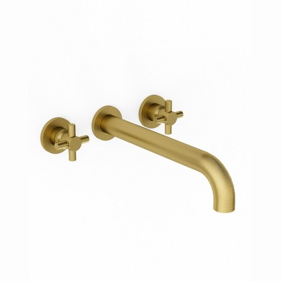YAWWALK Double-Handle Wall Mount Roman Tub Faucet  (Valve Included)