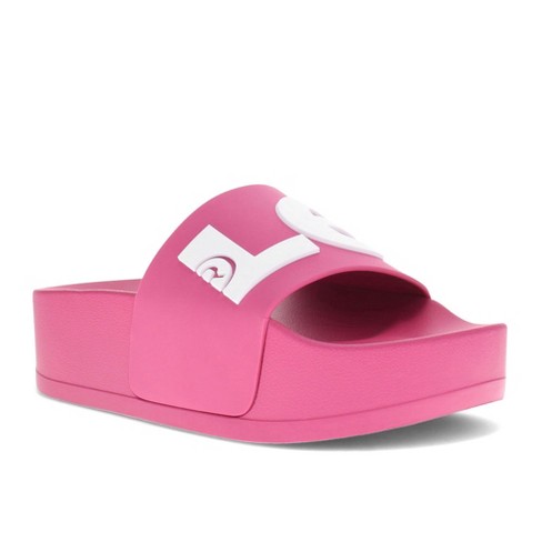 Levi's Womens Split Logo Platform Slide Slip On Sandal Shoe, Fuchsia ...