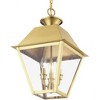 Livex Lighting Wentworth 3 - Light Pendant in  Natural Brass - 3 of 4