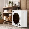 HOMCOM Automatic Dryer Machine, 1350W 3.22 Cu. Ft. Portable Clothes Dryer with 5 Drying Modes and Stainless Steel Tub for Apartment or Dorm, White - image 3 of 4