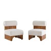 CAVINAS Modern Boucle Accent Chair with Rolled Backrest and Solid Wood Frame, Lounge Armchair for Living Room, Bedroom, or Office - 4 of 4
