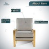 LeisureMod Jefferson Accent Arm Chair Upholstered in Velvet with Gold Brass Finish Frame - 4 of 4