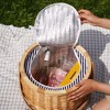Twine Cask Willow Outdoor Picnic Basket with Lid and Handle, Insulated Picnic Basket, Wicker Basket with Picnic Equipment Set of 1 - 3 of 4