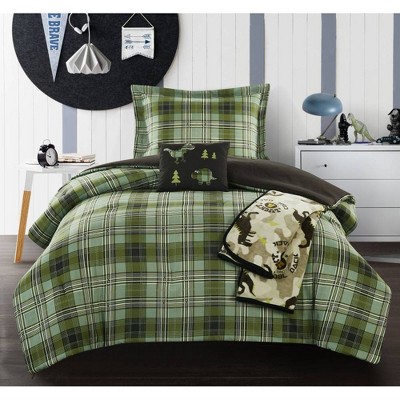 5pc Full Garb Comforter Set Green - Chic Home Design