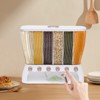 YIYIBYUS Dry Food Dispenser, Wall Mounted 6 Grid Beans Dispenser, Rice Dispenser Kitchen Storage with Measuring Cup - 2 of 4
