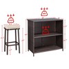 Yaheetech 3-Piece Outdoor Bar Set Rattan Wicker Patio Furniture Set Brown - 3 of 4