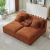 Dolonm Compressible Double Lounge Chair, Boneless Sofa with Cup Holder, , No Assembly,for Living Room,Bedroom - 3 of 4