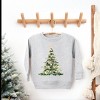 Watercolor Christmas Tree Sparkle - Toddler Graphic Sweatshirt and Youth Graphic Sweatshirt - 2 of 4