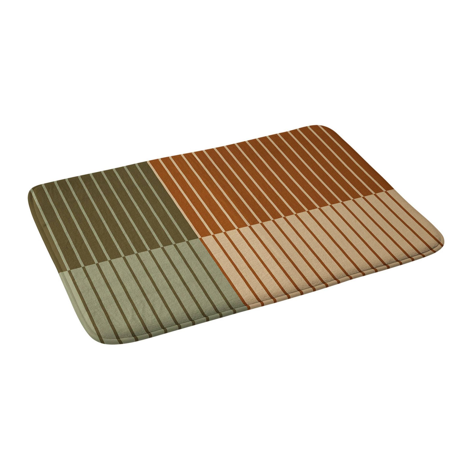 Deny Designs Colour Poems Color Block Line Abstract XIV Memory Foam Bath Mat