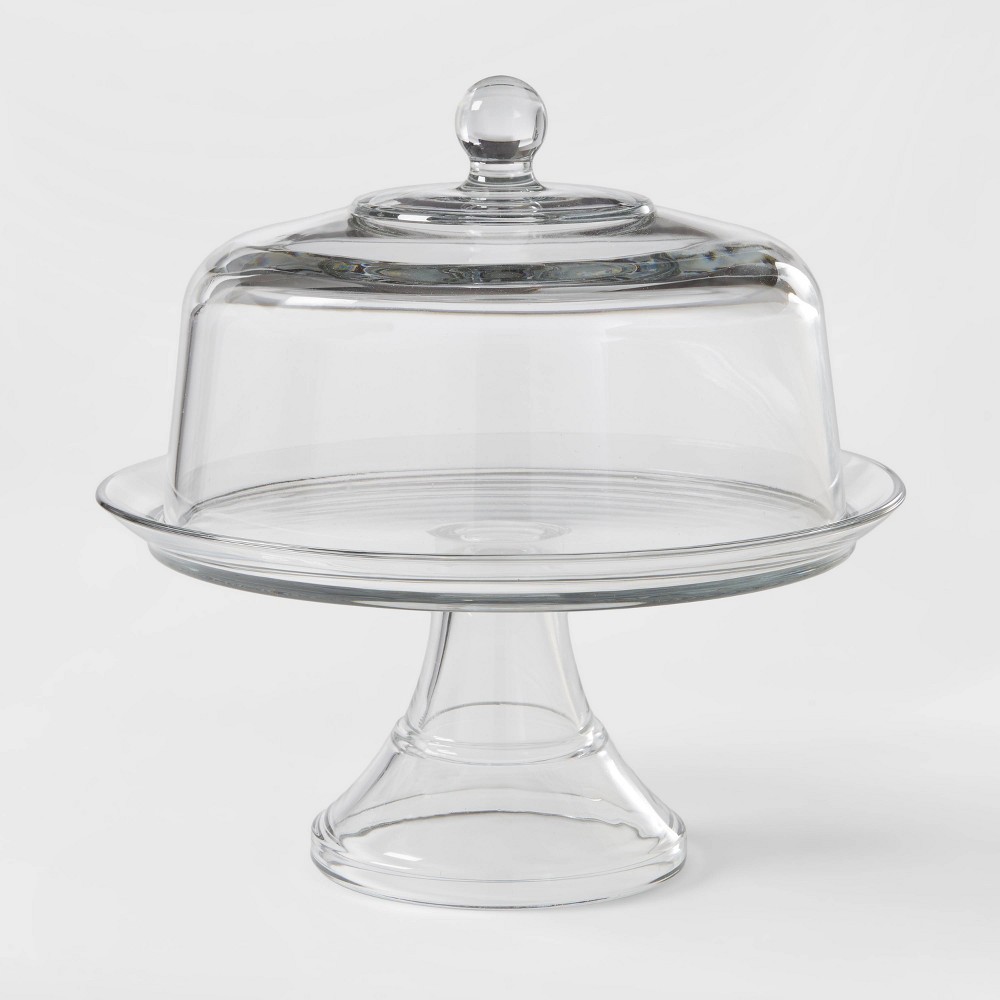 Photos - Serving Pieces Classic Glass Cake Stand with Dome - Threshold™