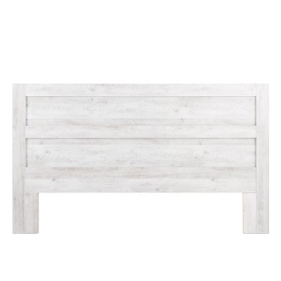 Prepac King Rustic Ridge Farmhouse Panel Headboard Washed White