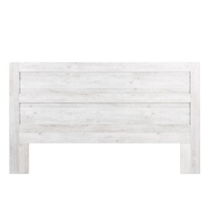 Prepac King Rustic Ridge Farmhouse Panel Headboard Washed White - 1 of 4