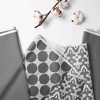 Bacati - Ikat Gray Dots/Damask Muslin 2 pc Security Blankets - 2 of 4