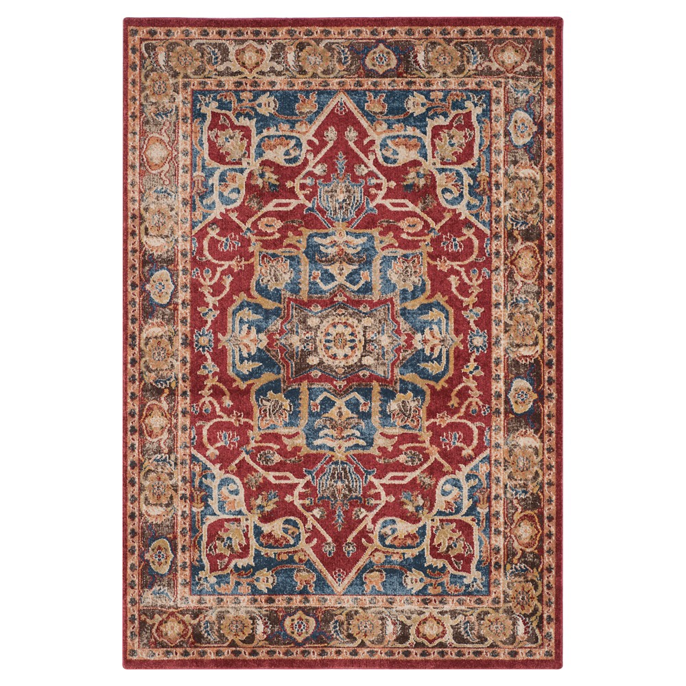 3'x5' Oren Medallion Area Rug Red/Royal - Safavieh