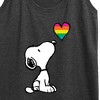 Women's - Peanuts - Snoopy Rainbow Heart Graphic Racerback Tank - 2 of 4