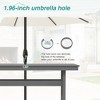 Arceso 66'' Outdoor Dining Table with Umbrella Hole, HDPS Patio Table - 4 of 4