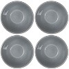 Elanze Designs Slant Side Glossy Ceramic 6.5 inch Contemporary Serving Bowl, Ice Grey - 3 of 4