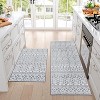 Vintage Geometric Striped Print Area Rug Runner Rug Washable Rug Stain Resistant Runner Rug with Non-Slip Backing Low Pile Floor Cover Taupe - 3 of 4