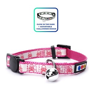 Pawtitas Glow In The Dark Adjustable Cat Collar - 1 of 4