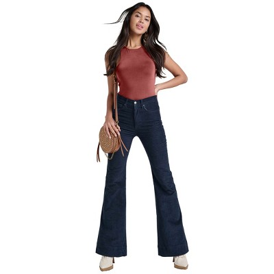 VENUS Womens Corduroy Flared Pants