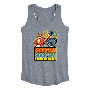 Women's - Rock 'Em Sock 'Em Robots - Rock 'Em Sock 'Em Robots Graphic Racerback Tank - 1 of 4