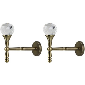 Nero Crystal and Metal Drapery Tieback Holdback - 3 Finishes - 1 of 1