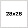 PosterPalooza | Square Textured White Picture Frame - UV Acrylic, Foam Board Backing, Hanging Hardware - 2 of 4